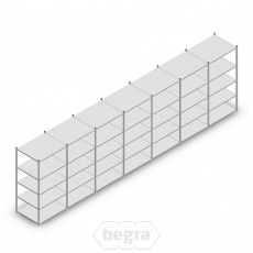 Voordeelrij Legbordstelling Medium Duty 2000x7000x800 (hxbxd) 5 niveaus metaal verzinkt 180 kg Voordeelrij Legbordstelling Medium Duty 2000x7000x800 (hxbxd) 5 niveaus metaal verzinkt 180 kg