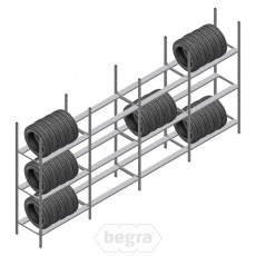 Voordeelrij bandenstelling Medium Duty 2000x4000x700/500 (hxbxd) 4 secties 3 niveaus Voordeelrij bandenstelling Medium Duty 2000x4000x700/500 (hxbxd) 4 secties 3 niveaus