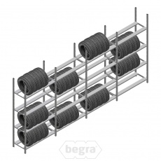 Voordeelrij bandenstelling Medium Duty 2200x4000x600/400 (hxbxd) 4 secties 4 niveaus Voordeelrij bandenstelling Medium Duty 2200x4000x600/400 (hxbxd) 4 secties 4 niveaus