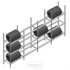 Voordeelrij bandenstelling Medium Duty 2200x4000x700/500 (hxbxd)  4 secties 3 niveaus