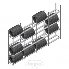 Voordeelrij bandenstelling Medium Duty 2500x4000x600/400 (hxbxd)  4 secties 4 niveaus