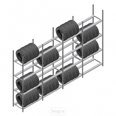 Voordeelrij bandenstelling Medium Duty 2500x4000x700/500 (hxbxd)  4 secties 4 niveaus
