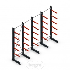 Voordeelrij medium draagarmstelling enkelzijdig 3000x4000 mm (hxb) armlengte 600 mm - 5 niveaus Voordeelrij medium draagarmstelling enkelzijdig 3000x4000 mm (hxb) armlengte 600 mm - 5 niveaus